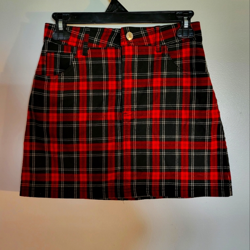 Y2k Plaid Miniskirt